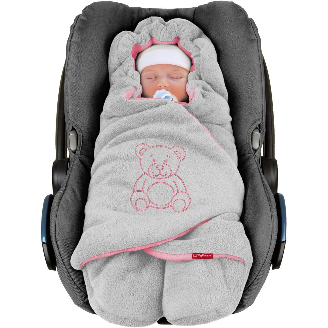 ByBoom Baby Winter-Einschlagdecke "Das Original mit dem Bären", Universal für Babyschale, Autositz,