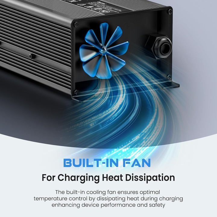 29.2V 20A Lithium Batterieladegerät, LiFePO4 Batterieladegerät AC-DC Smart Charger mit Anderson Conn