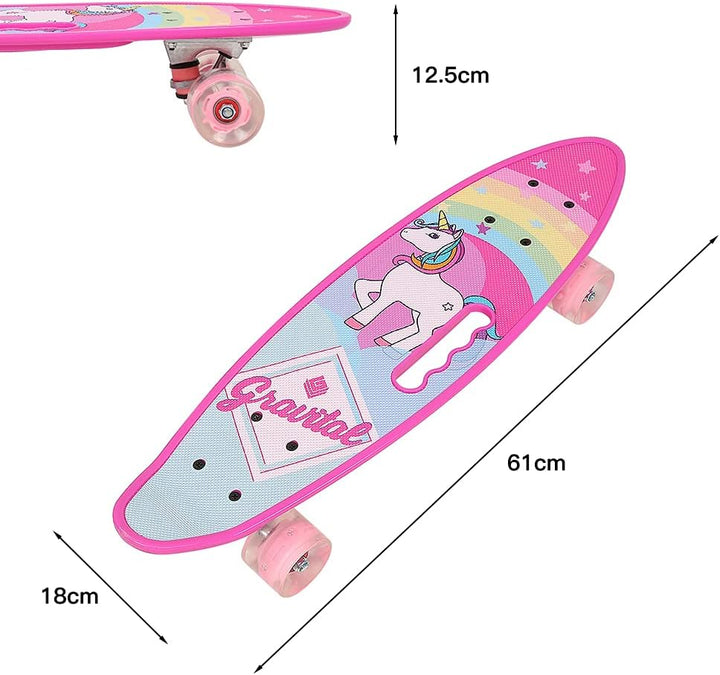 Longboards Komplett Skateboard Kinder Longboard Erwachsene Skateboard Anfänger aus Ahorn für Mädchen