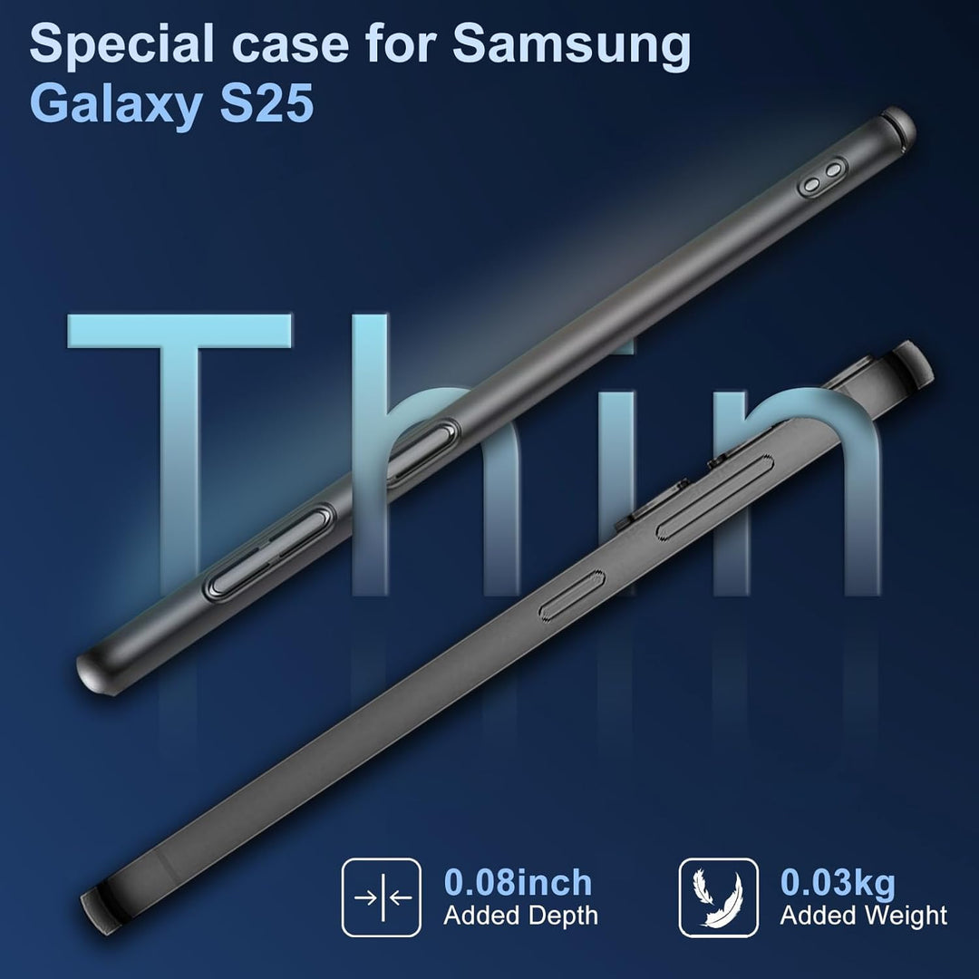 Ultradünne Hülle für Samsung Galaxy S25 5G, Extrem Dünn Matte Finish S25 Handyhülle PC Schale [Anti-