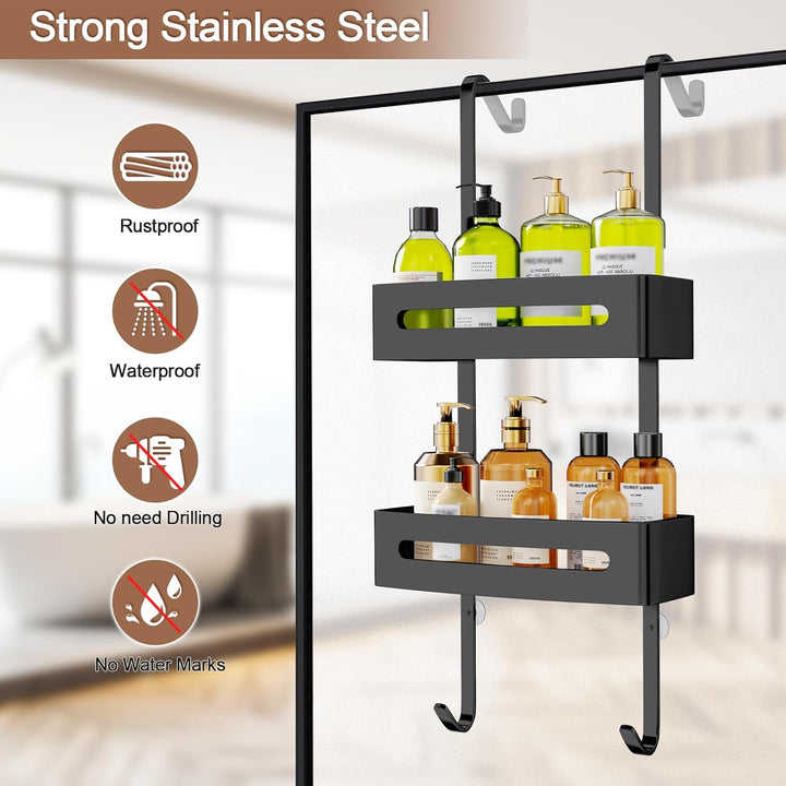 Ajex Duschablage zum Hängen, Duschregal ohne Bohren Edelstahl Badezimmer Organizer Shampoo Halterung