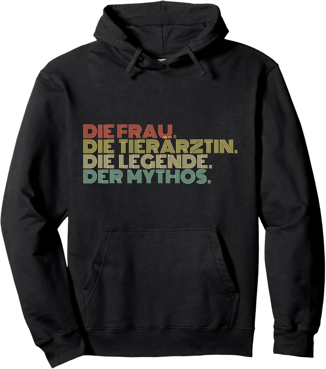 Die Frau Die Tierärztin Die Legende Der Mythos Retro Vintage Pullover Hoodie