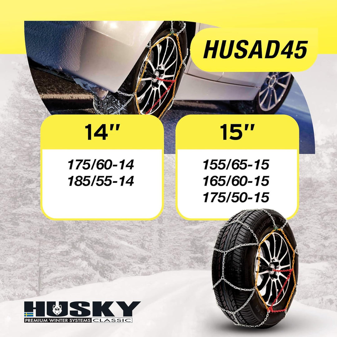 SUMEX Schneeketten Husky Advance 9mm. O-Norm. KN45, 1 Paar HUSAD45, HUSAD45
