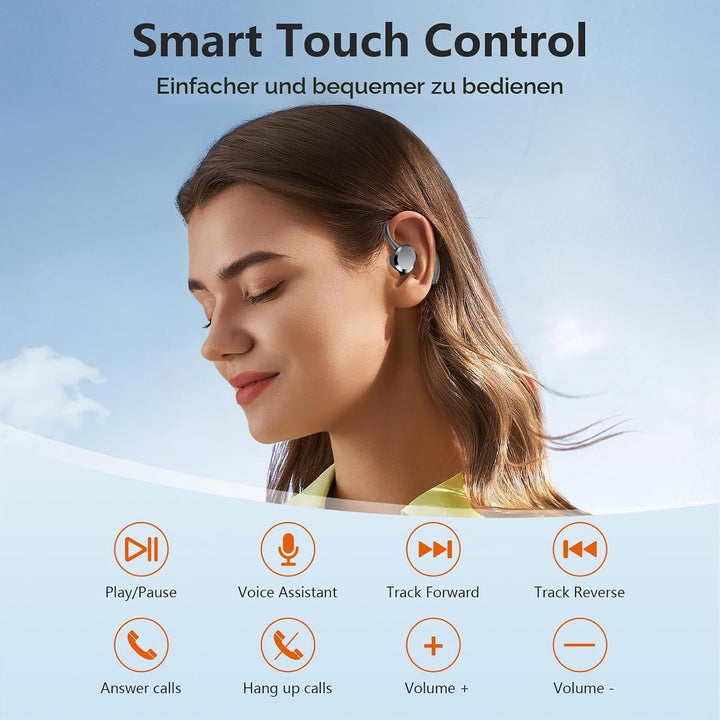 Bluetooth Kopfhörer Sport, Kopfhörer Kabellos Bluetooth 5.4 mit 4 ENC Noise Cancelling Mic, Kabellos