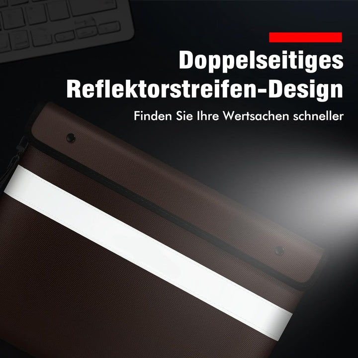 2871 °C, wärmeisoliert, feuerfest, Geldtasche für Bargeld, feuerfeste Dokumententaschen mit Handschl