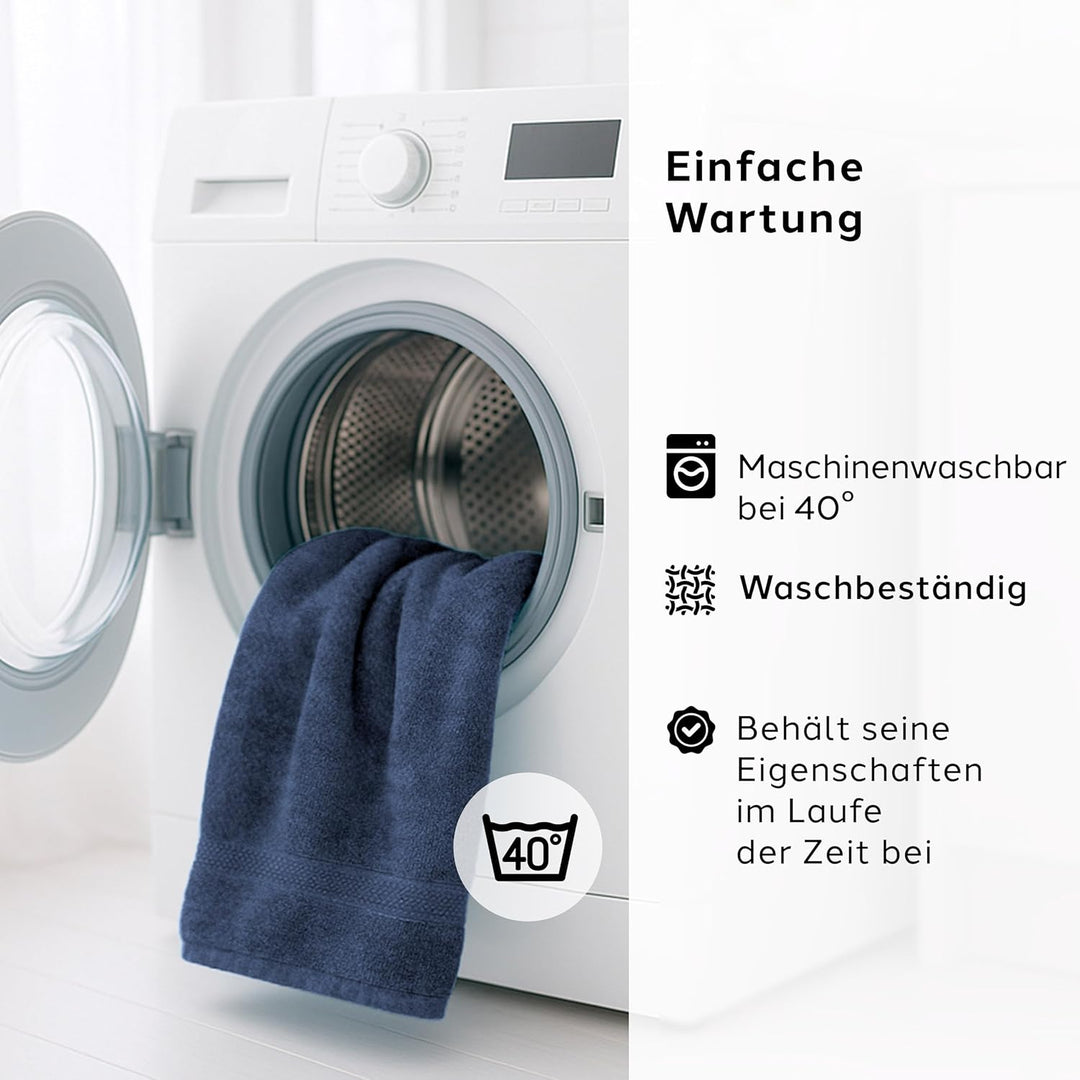 Caleffi Badetuch-Set, gross, 3 Stück, Grösse 55 x 105 cm, 100% Baumwolle, weich und saugfähig, ideal