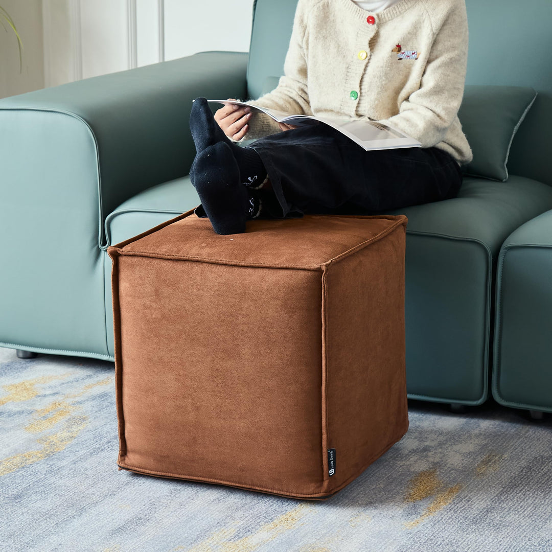 Louis Donné Rechteck Polsterhocker Quadratisches Sitzpouf Fusshocker Holster Ungefüllt Stoff Sitzpuf