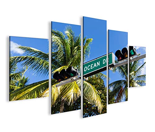 islandburner Bild Bilder auf Leinwand Ocean Drive Miami Beach MF XXL Poster Leinwandbild Wandbild De