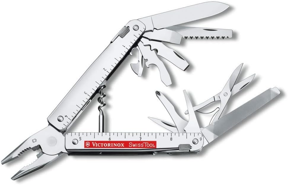 Victorinox, Multifunktionstool, Swiss Tool X Plus Ratchet, Taschen Werkzeug, 40 Funktionen, Kombi-Sp