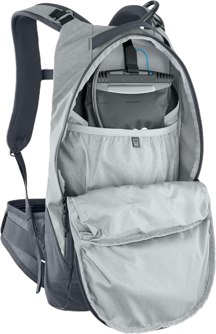 EVOC TRAIL PRO 10l Rucksack für Trailriding & Renneinsätze, Backpack, Steingrau/Carbon Grau