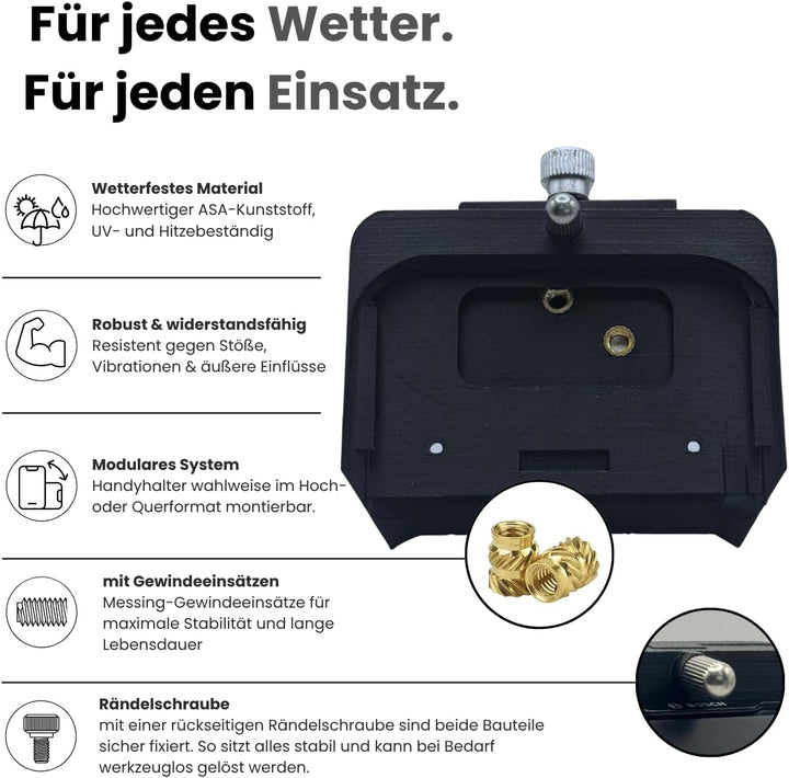 Generisch Universal 2.0 Halterung für Bosch SmartphoneHub/COBI.Bike E-Bike – Handyhalter Adapter mit