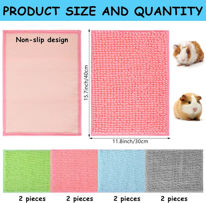 Meerschweinchen Käfigeinlage Waschbare Fleece Unterlage Wiederverwendbar und Saugfähige Pads für Kan