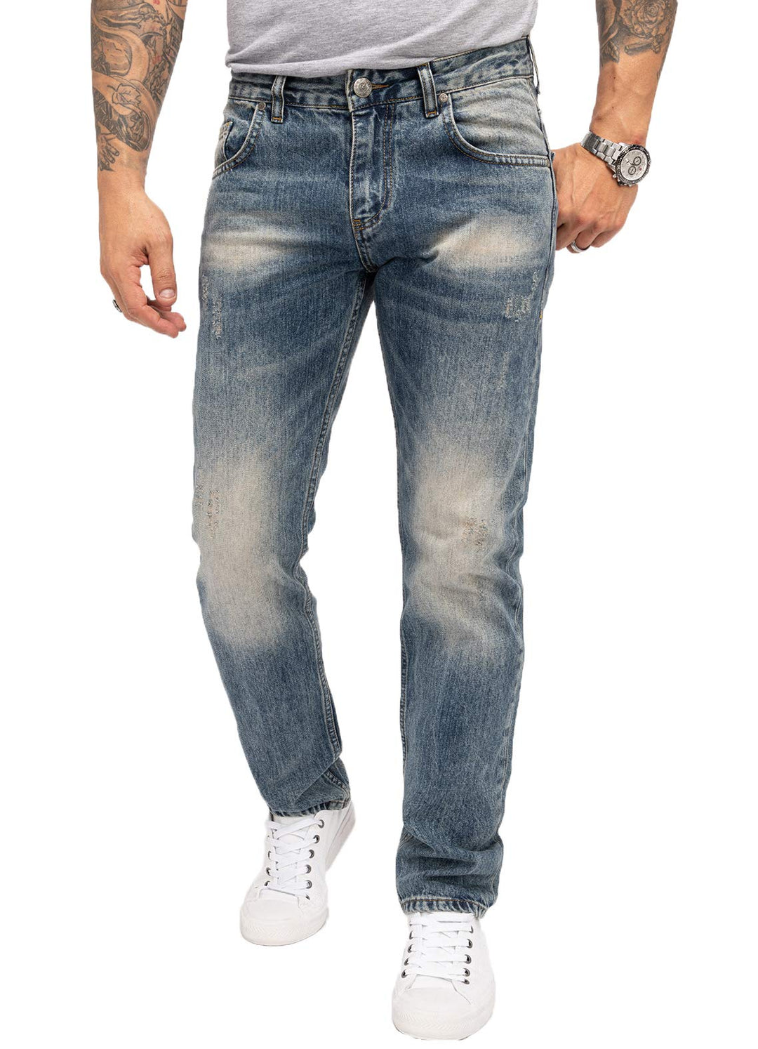 Indumentum Jeans Herren Regular Fit Hose 29W / 30L Blau - Ir500, 29W / 30L Blau - Ir500