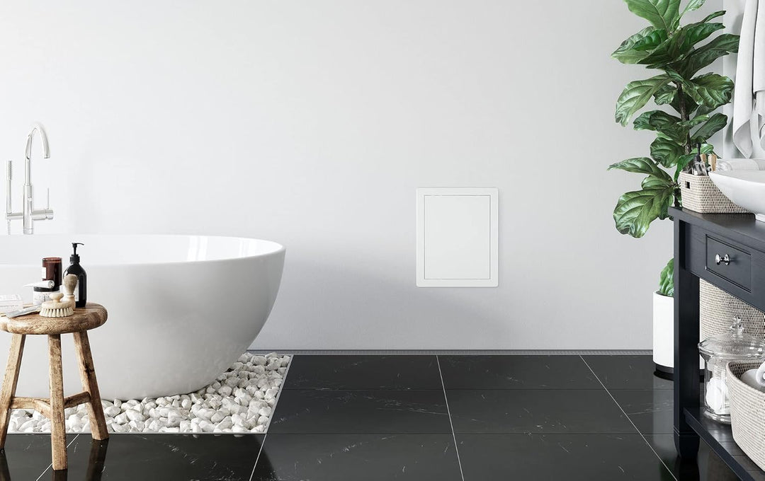 AWENTA 450 x 450 mm ABS-Inspektionsklappe für Lüftungssysteme, Rauchrohre, Wasserzähler – Kunststoff