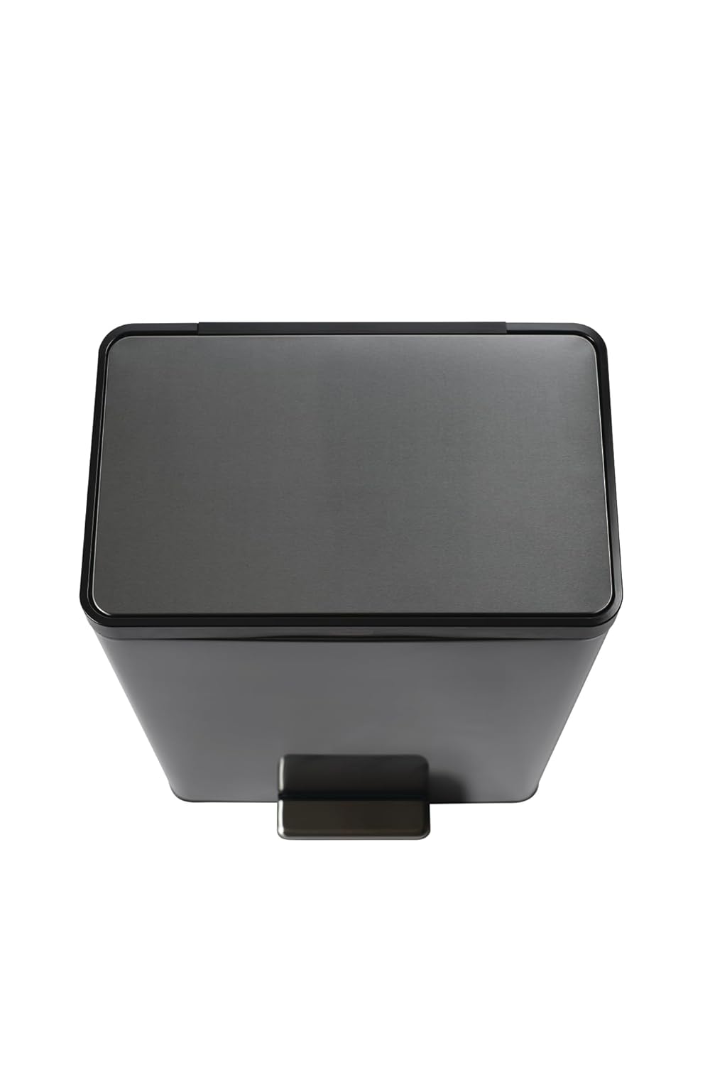 Rubbermaid Edelstahl Metall Step-on Mülleimer für Haus und Küche, anthrazit, 12 Gallonen, 2112520 An