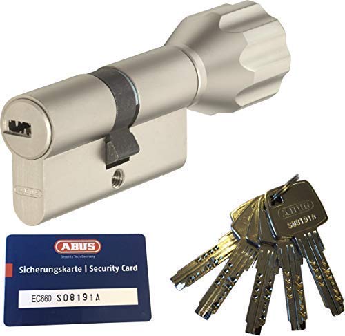 ABUS EC660 ECK660 Profil-Knaufzylinder Länge (a/b) Z50/K30mm (c=80mm) mit 5 Schlüssel, mit Sicherung