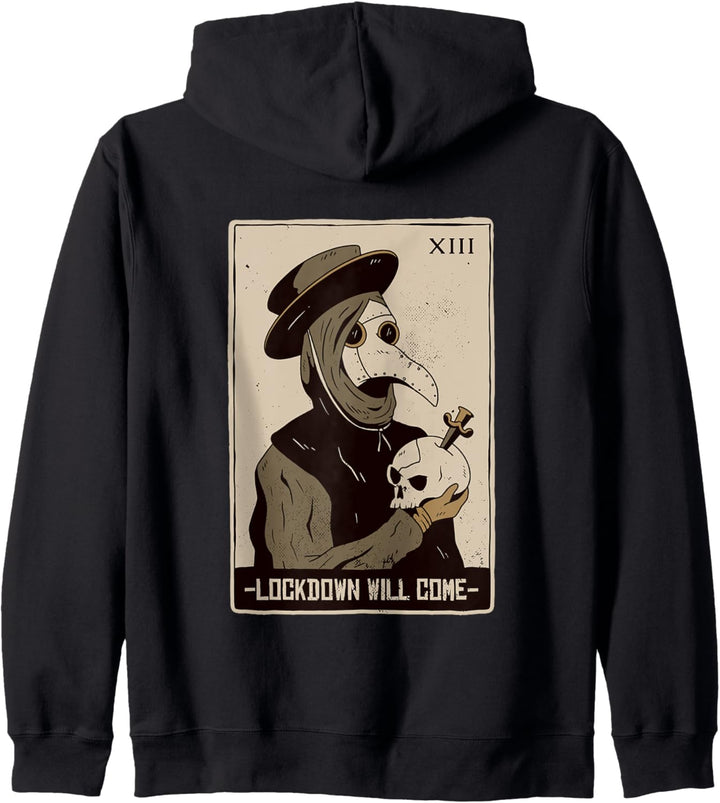 Lockdown will come - Gothic Plague Doctor Tarot Occult Kapuzenjacke