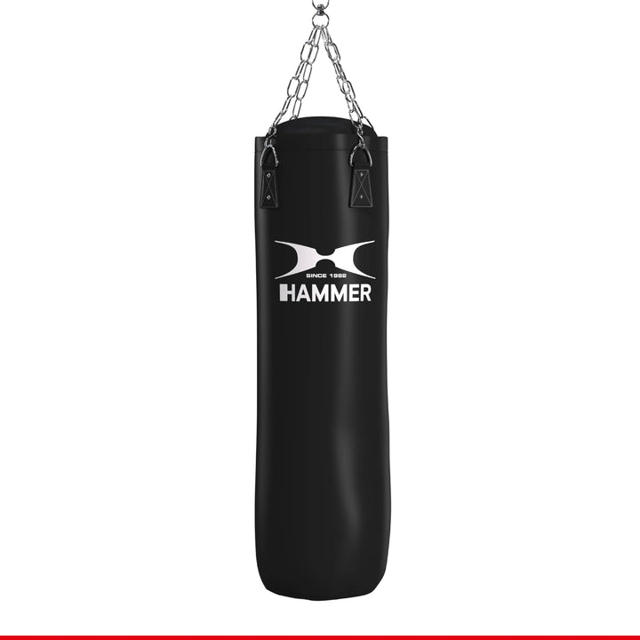 HAMMER BOXING Boxsack Premium Black Kick - Ideal für Box- und Kickbox-Training 100 cm Schwarz, 100 c