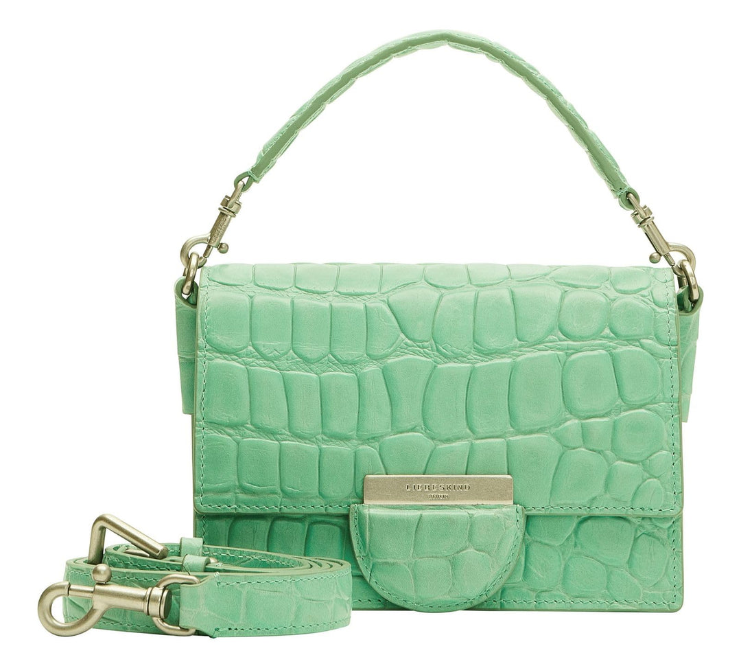 Liebeskind Damen Penelope Croco Crossbody S Spring Water, Spring Water