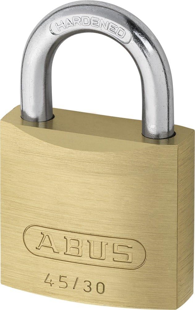 ABUS Vorhängeschloss 45/30 aus Messing - 2er Set - mit Präzisions-Stiftzylinder mit Pilzkopfstiften