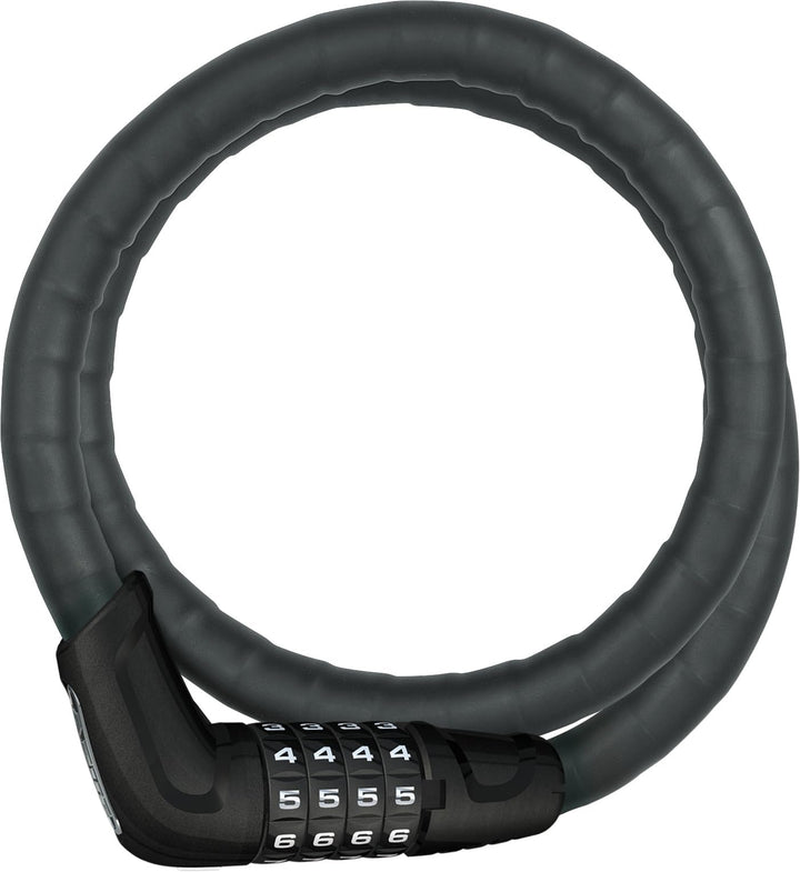ABUS Panzerkabelschloss Steel-O-Flex Tresorflex 6615C + SCMU-Halterung - Zahlenschloss aus Stahlkabe