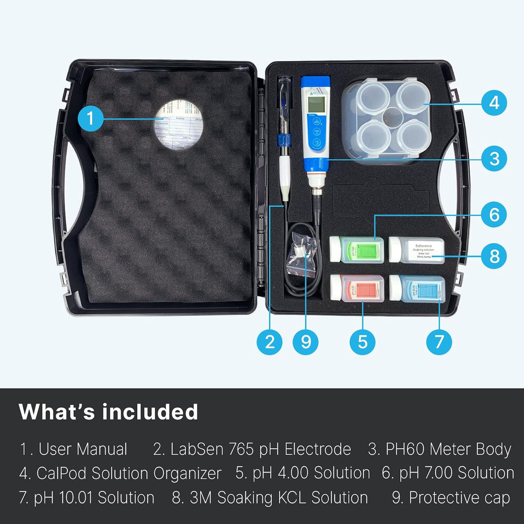 Apera Instruments PH60-MT Messgerät-Set mit LabSen 765 Elektrode Für Fleisch Kit, Für Fleisch Kit