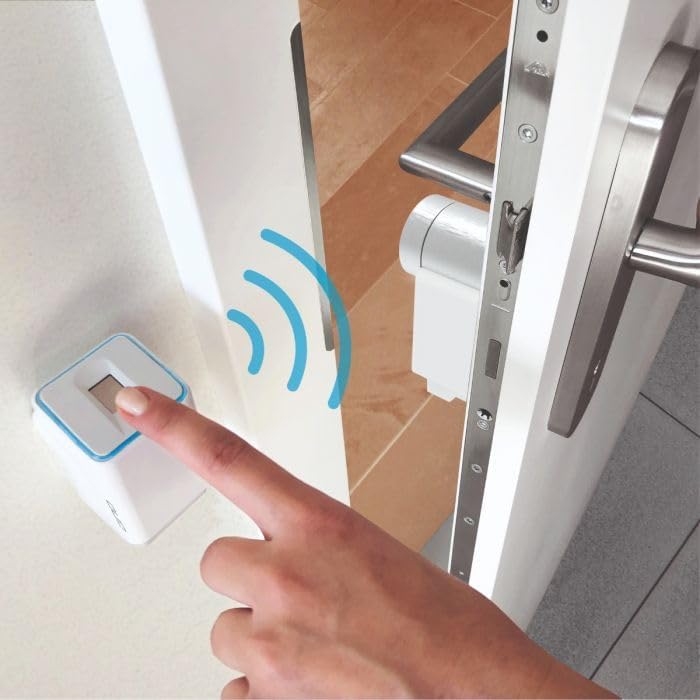 EKEY UNO 200302 Fingerprint mit Akku inkl. Nuki Smart Lock Pro (4. Generation) weiss Akkubetriebenes