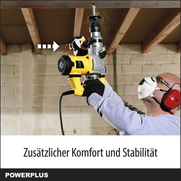 Powerplus Kombibohrmaschine POWX1175 Kombibohrer zum Bohren, Meisseln und Hämmern – Kombibohrer für