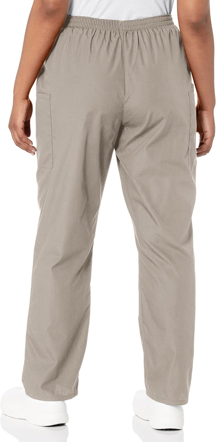 Cherokee Damen Workwear Cargo-Hose mit elastischer Taille Klassisch XS Khaki, XS Khaki