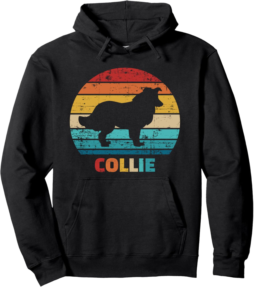 Collie vintage retro Pullover Hoodie