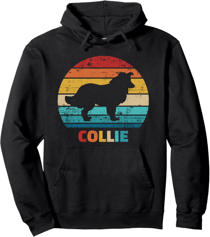 Collie vintage retro Pullover Hoodie