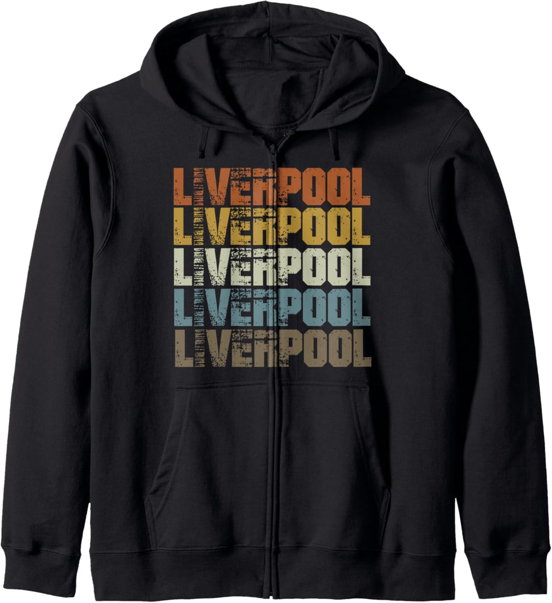 Liverpool Vintage Retro UK Souvenir Kapuzenjacke