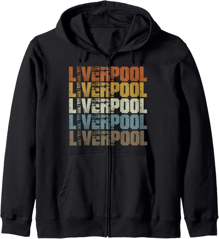 Liverpool Vintage Retro UK Souvenir Kapuzenjacke