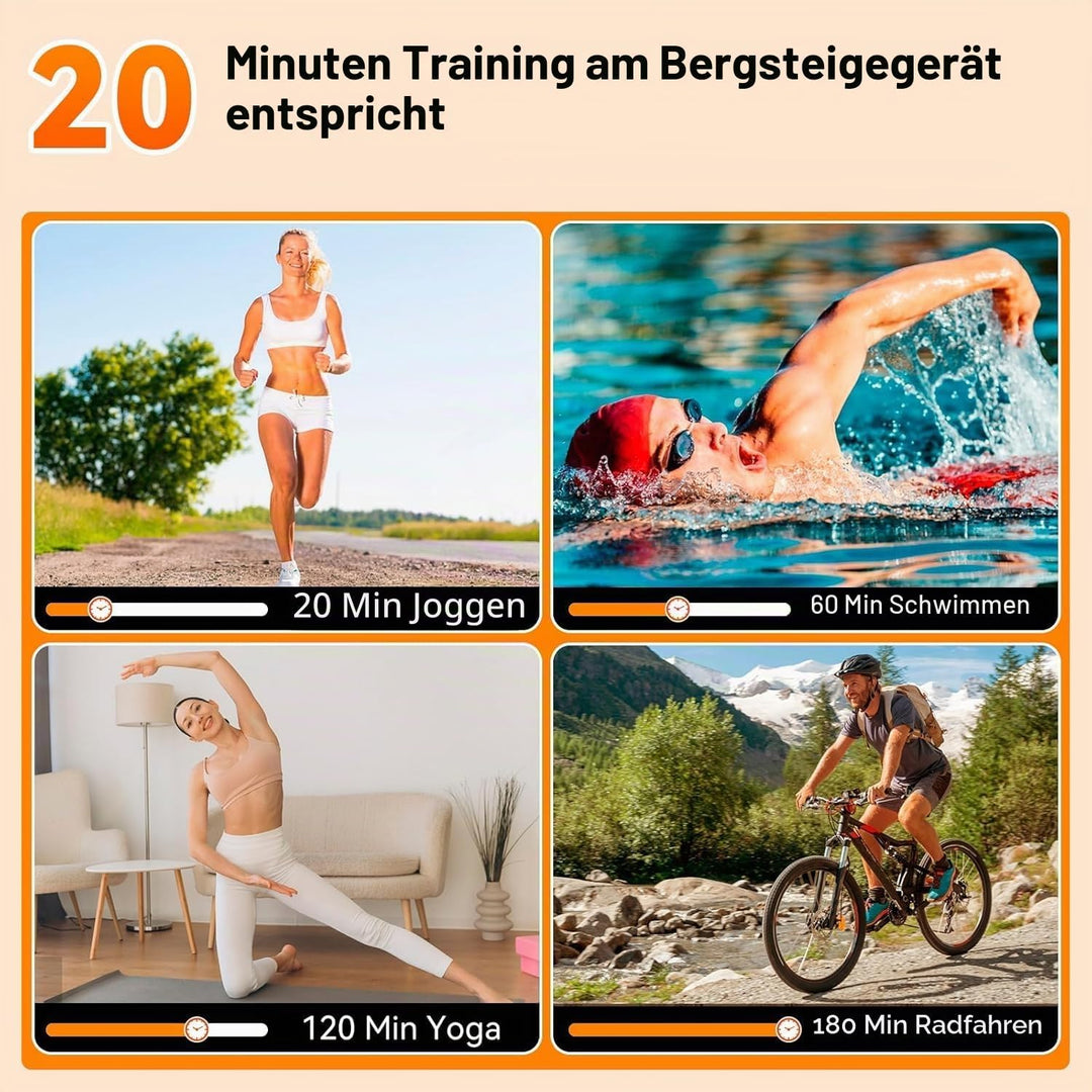 Treppensteiger für Zuhause, Treppensteiger, faltbar, grosses Pedal, vertikale Klettermaschine für Ga