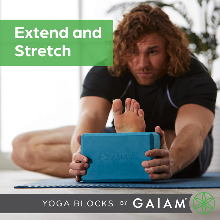 Gaiam Yogablocke Yoga Block Blauer Schattenpunkt, Blauer Schattenpunkt