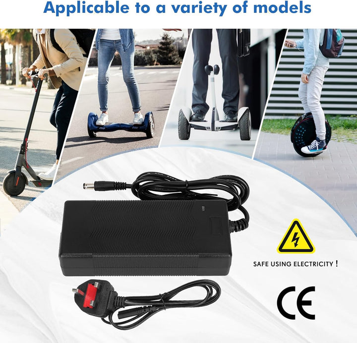 Ladegeräte für Scooter，42V 2A E Scooter Ladegeräte，36V Elektroroller Universal Lithium Batterie Lade