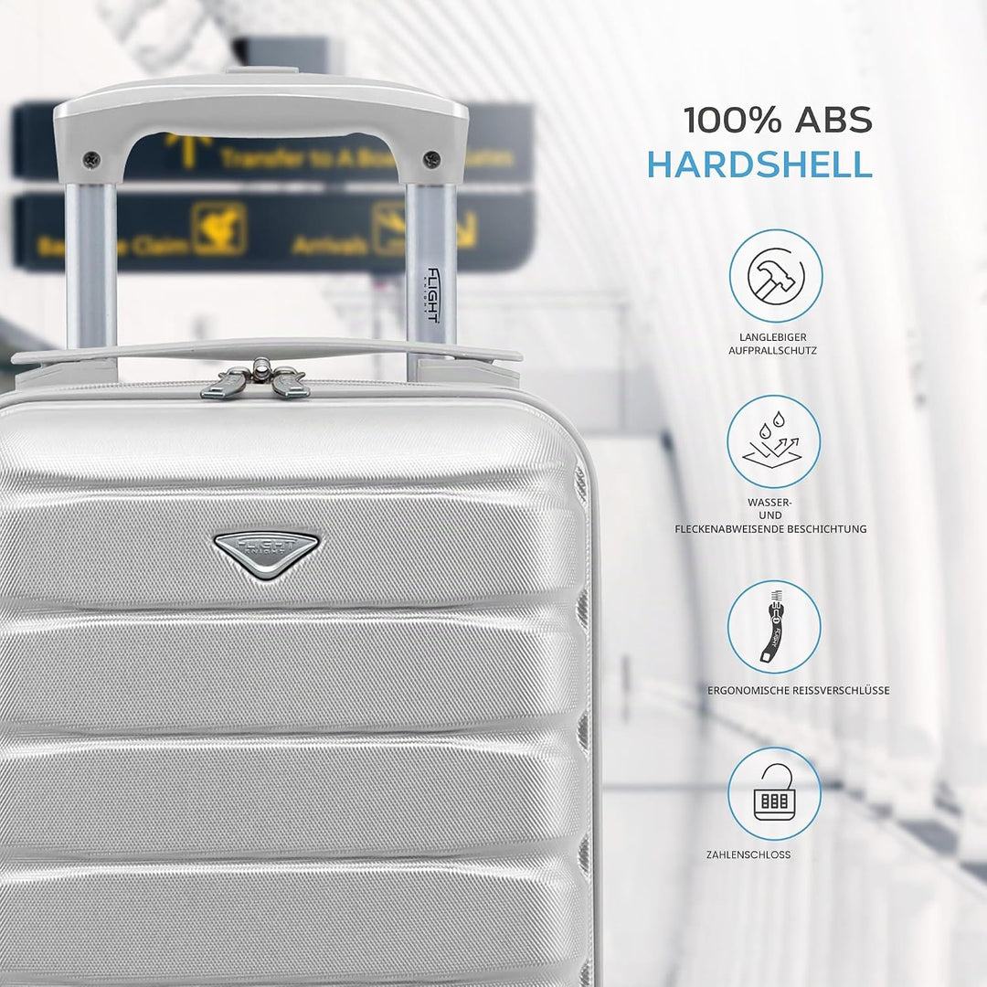 Flight Knight Leichte 4-Rad-abs-hartschalenkoffer Handgepack, Zugelassen Fur Uber 100 Fluggesellscha