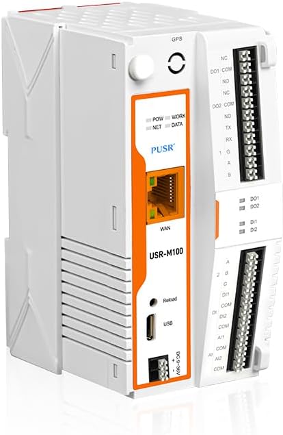 PUSR USR-M100-ETH Industrielle Remote IO Edge Computing IOT Gateway 4g Modem IO Controller MQTT/SSL