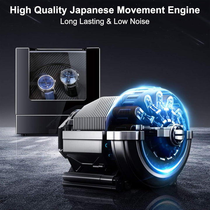 Uhrenbeweger fur Automatikuhren 2 Uhren Kalawen Watch Winder Box für alle Automatikuhren Mechanische