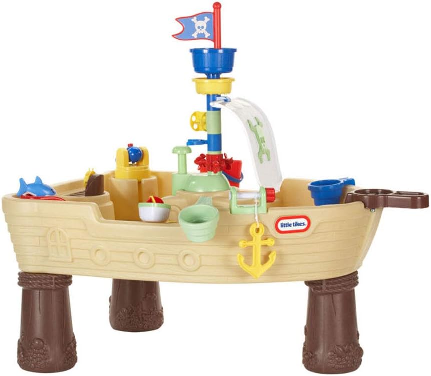 Little Tikes Anchors Away Piratenschiff - Wasserspielset für Kinder - Sicher und tragbar - Fördert k