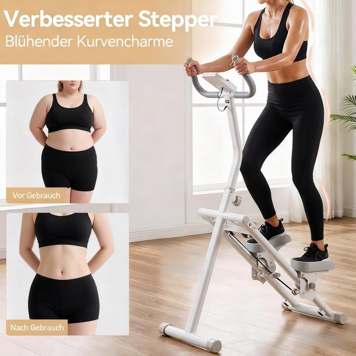 LEAFIA Stair Stepper für Zuhause, Vertikale Klettermaschine Stairmaster für Ganzkörper-Workouts, Fal