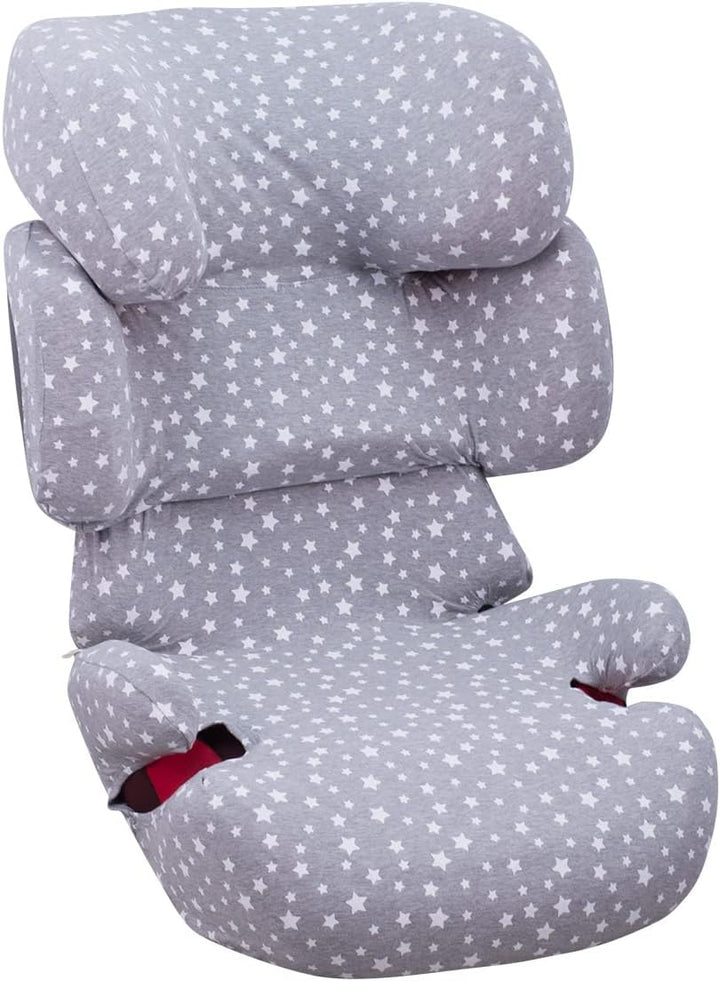 JYOKO Kids Bezug für Autositz Kompatibel mit Cybex Solution Fix (White Star), White Star