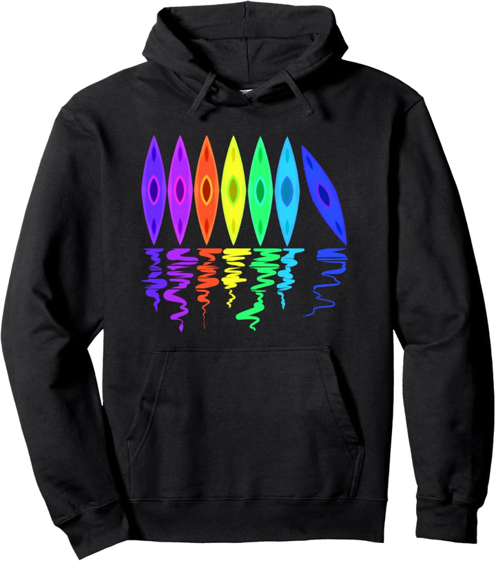 Kajakfahrer Geschenk für Paddel Verein Kayak Bunte Kajaks Pullover Hoodie
