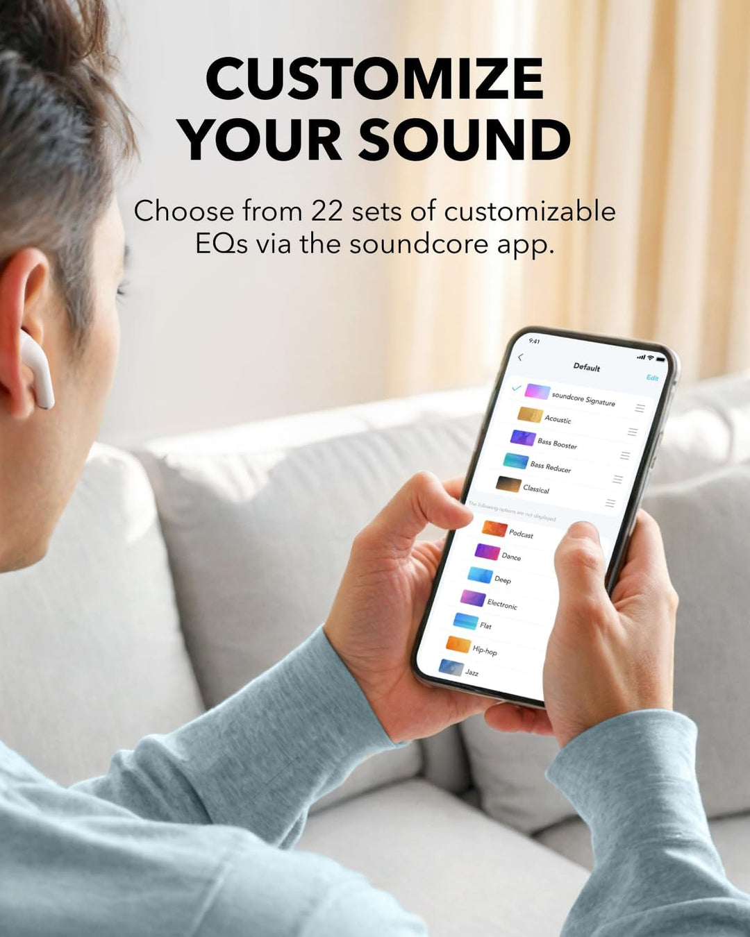 soundcore K20i von Anker, Semi-In-Ear Earbuds, Bluetooth Wireless, 36h Spielzeit, Schnell-Laden, kla