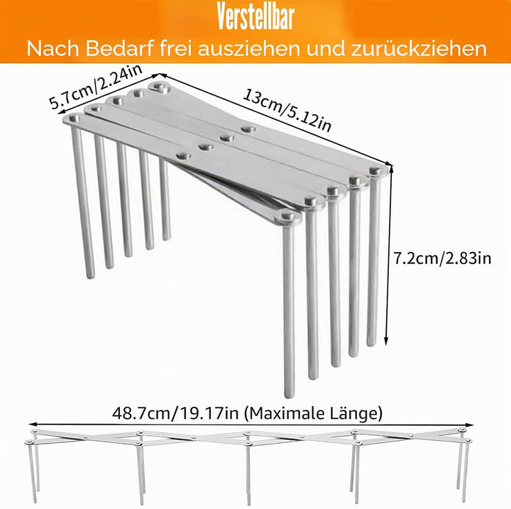2 Stück Edelstahl Aufbewahrung Topfdeckelhalter, Multifunktionales Rippchenhalter, Verstellbarer Spa