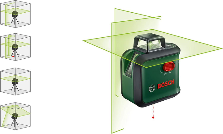 Bosch Kreuzlinienlaser AdvancedLevel 360 mit Premium-Stativ (3 Laserlinien inkl. 360° zum Ausrichten
