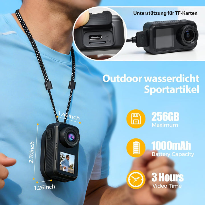 AIKER Action Cam 4k WiFi Aktualisierte Version,Ultra-Hd-Bildqualität/Elektronische Bildstabilisierun