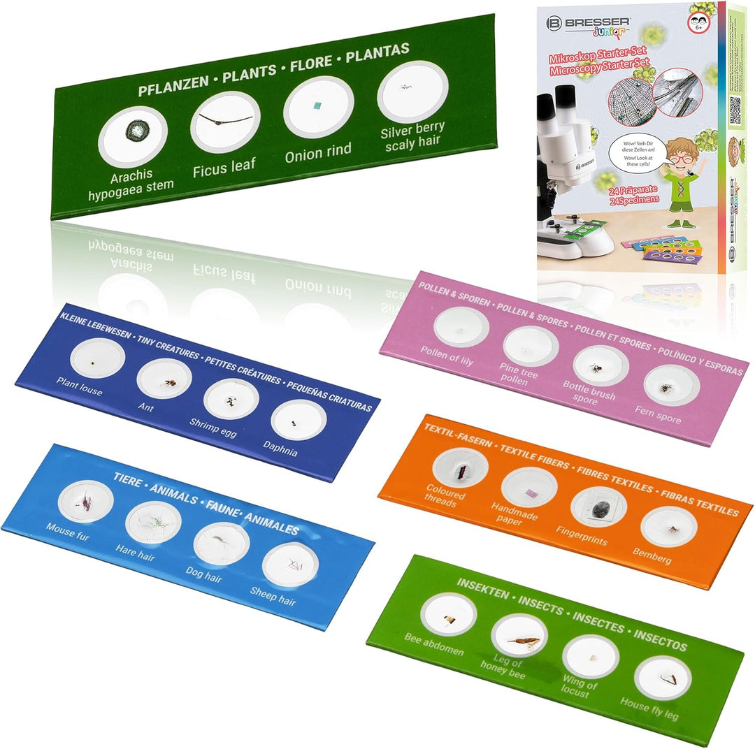 Bresser Bino 40x-1000x Vergrösserung für gehobene Ansprüche & Junior Mikroskop Experimentier-Set mit