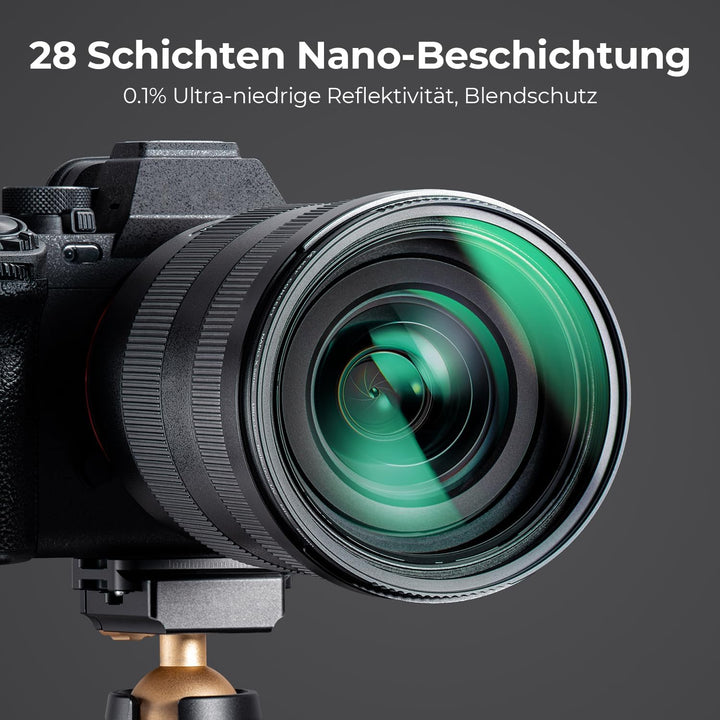 K&F Concept Nano-X Serie Ultra-niedrige Reflexion MC UV Filter Schutzfilter 72mm, 72MM