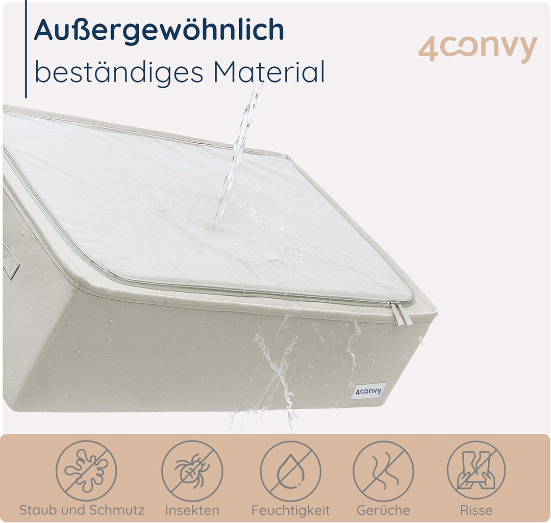 4CONVY feste Tasche für Aufbewahrung unter dem Bett - faltbare Kleideraufbewahrung Box mit Reissvers